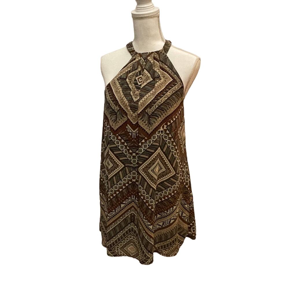 Pearl Print Off Shoulder Top Shirt Size Small Women's Blouse Tribal Print